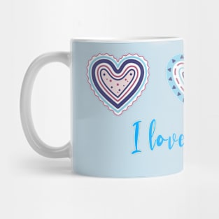 I Love My Girl Modern Boho Style Mug